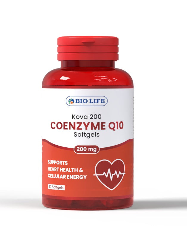Biolife Kova 200 CoQ10 200mg | Coenzyme Q10 Softgels for Heart Health & Energy Bio Life
