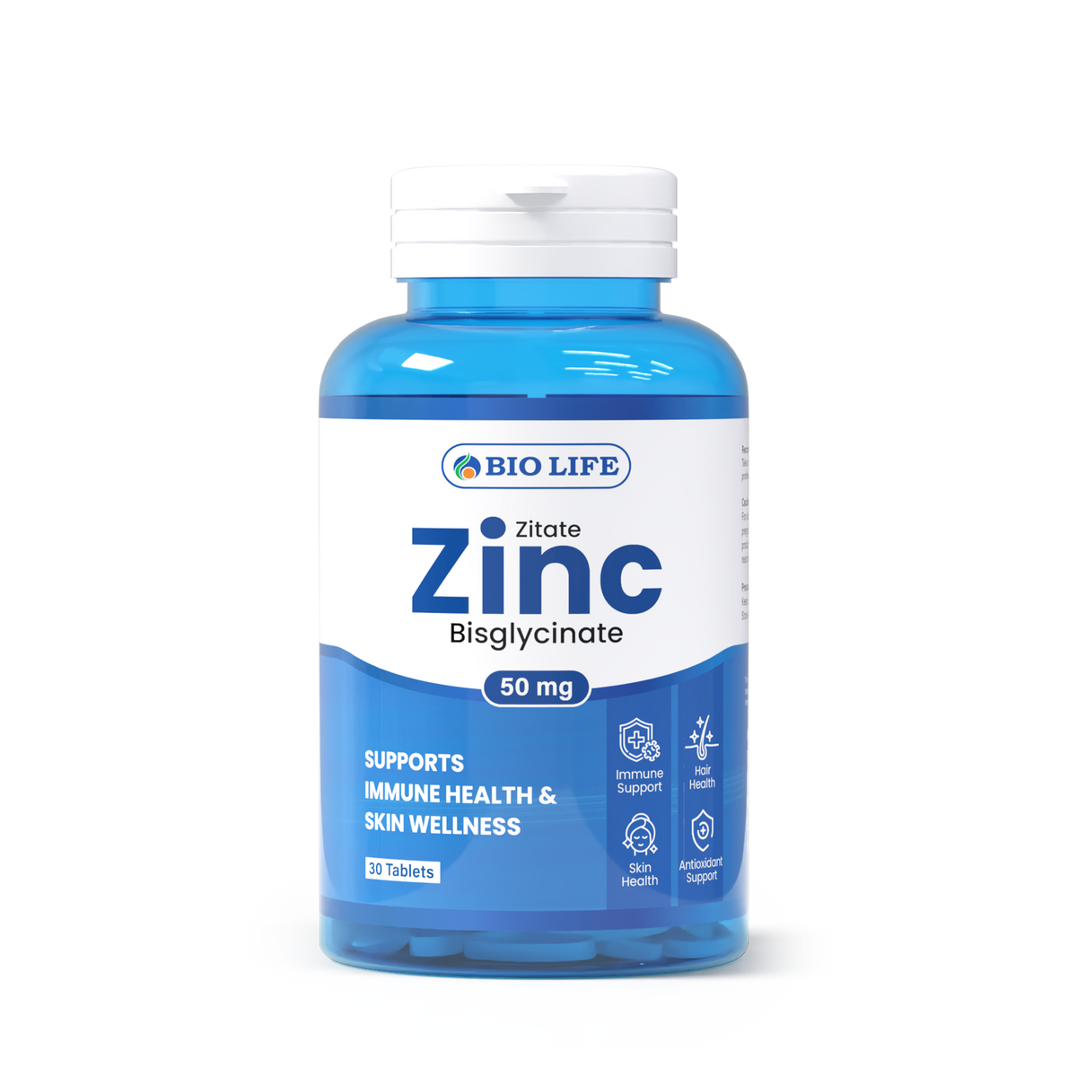 Biolife Zitate Zinc Bisglycinate 50mg | Immune & Skin Support
