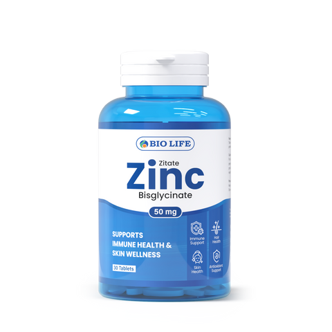 Biolife Zitate Zinc Bisglycinate 50mg | Immune & Skin Support