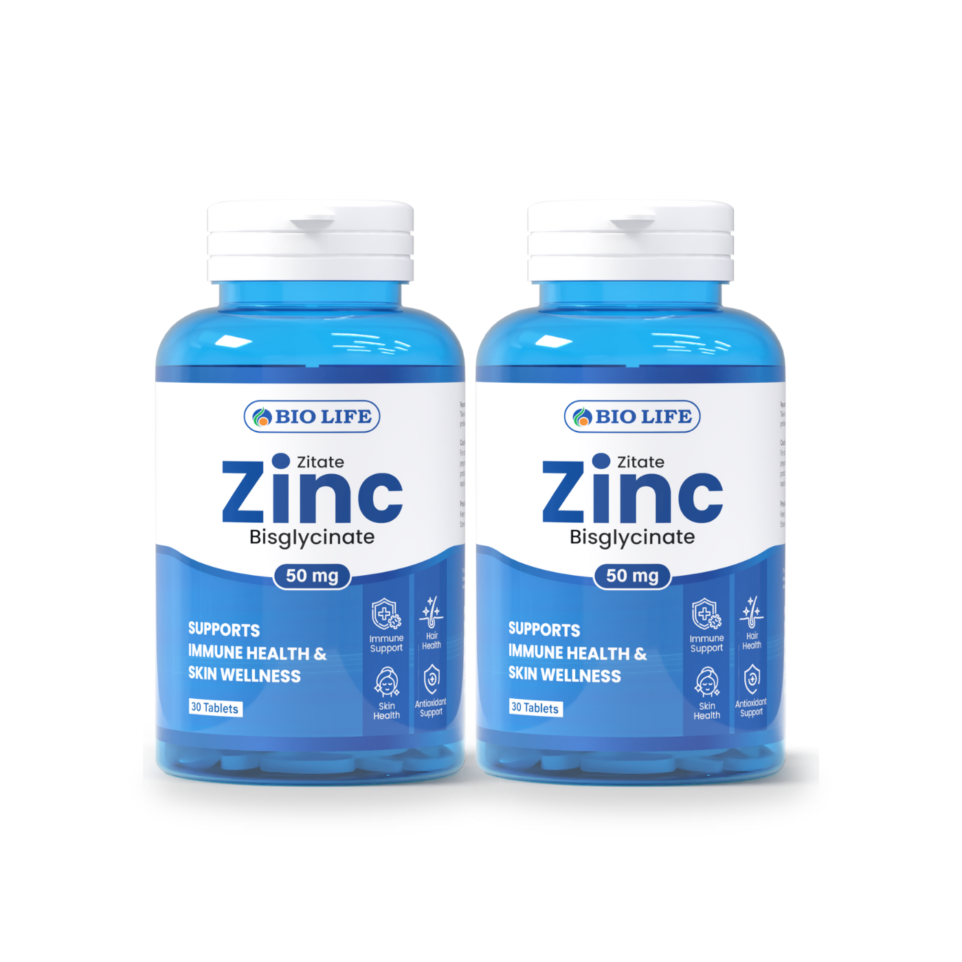 Biolife Zitate Zinc Bisglycinate 50mg – 2 Packs Bundle