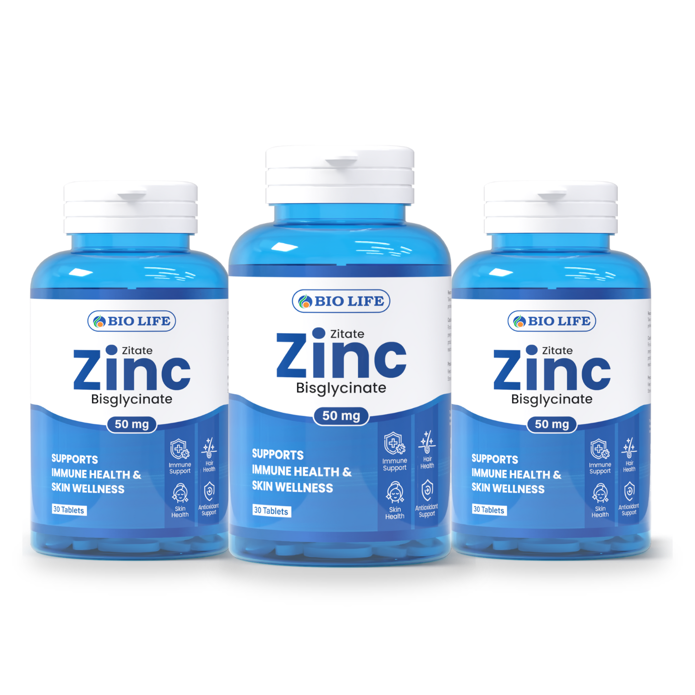 Biolife Zitate Zinc Bisglycinate 50mg – 3 Packs Bundle