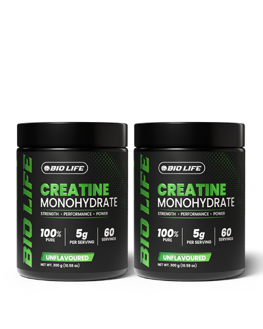 Biolife Creatine Monohydrate 2-tub bundle – 120 servings, 300g unflavoured creatine powder