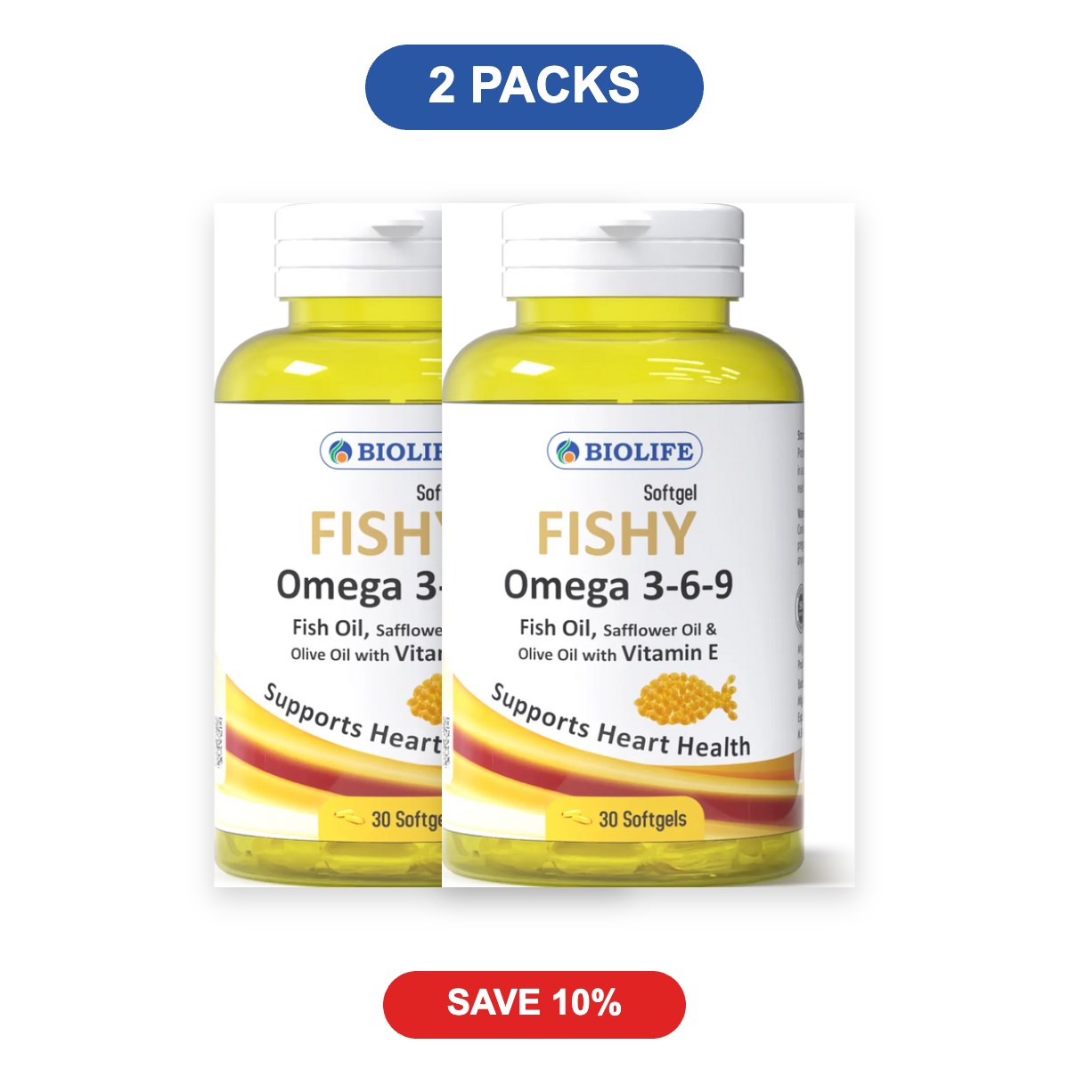 Omega 3-6-9 Fish Oil Softgels - 2 Packs