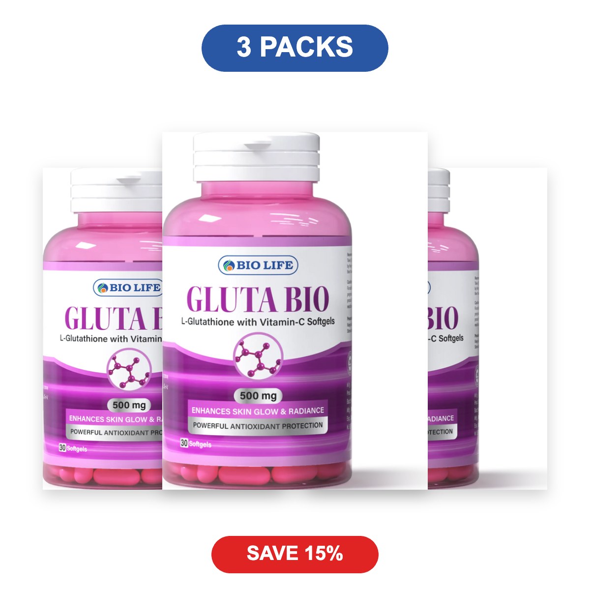 Gluta Bio Softgels - 3 Packs