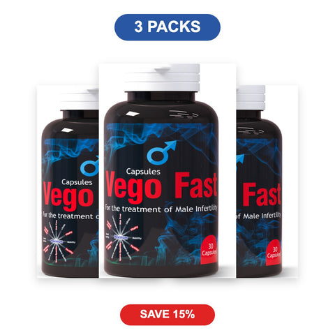 Vego Fast Male Fertility Supplements - 3 Packs