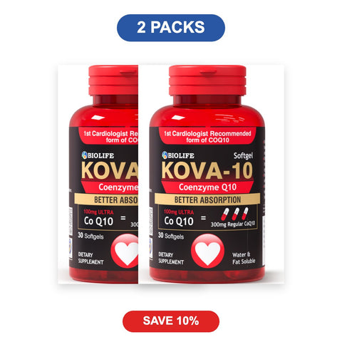 KOVA-10 CoQ10 Supplements - 2 Packs