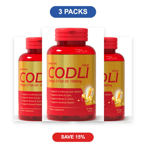 CODLI Omega 3 Fish Oil - 3 Packs
