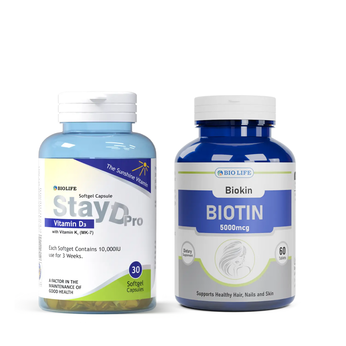 Biotin Supplement 5000mcg – Biotin Supplement for Hair, Skin & Nails Bio Life
