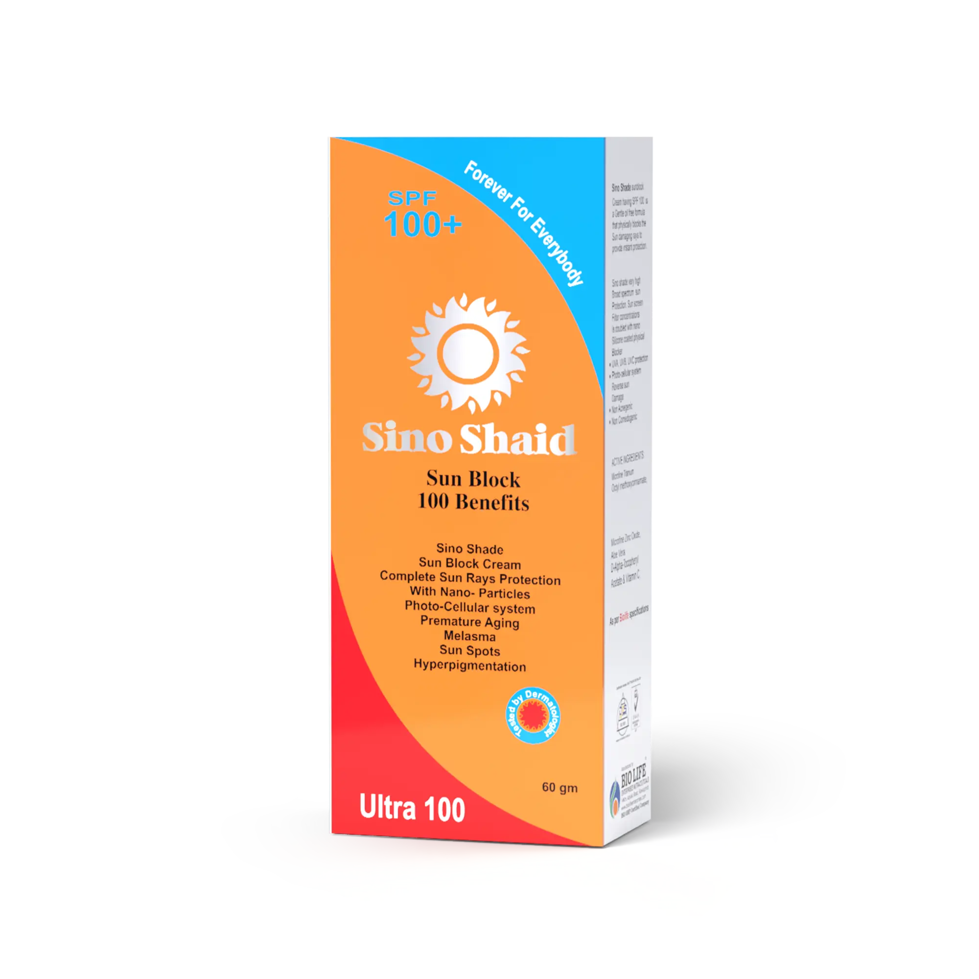 Sino Shaid SPF 100+ – Sun Block for Oily Skin & Daily Protection Bio Life